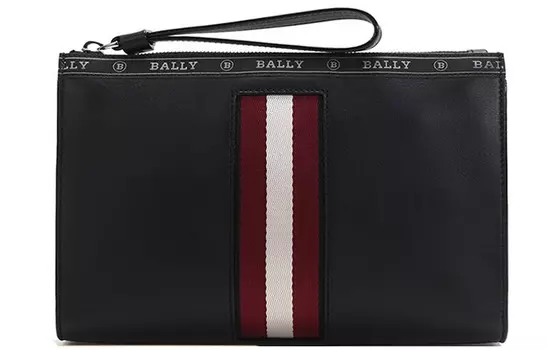 BALLY Кожаный клатч для монет, обычный мужской, черный