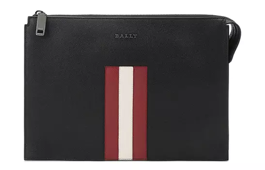 BALLY Кожаный клатч обычный мужской черный