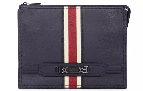 BALLY Кожаный клатч обычный мужской темно-синий