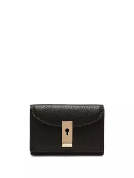 Bally кожаный кошелек с логотипом, черный