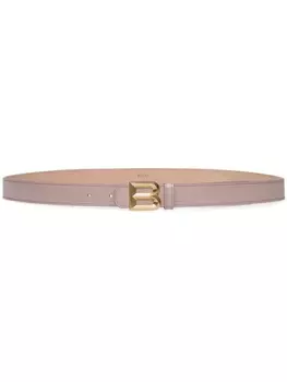 Bally кожаный ремень с логотипом, нейтральный цвет