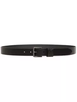 Bally кожаный ремень с тисненым логотипом, черный