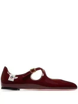 Bally лакированные балетки, красный