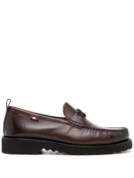 Bally лоферы с логотипом, коричневый