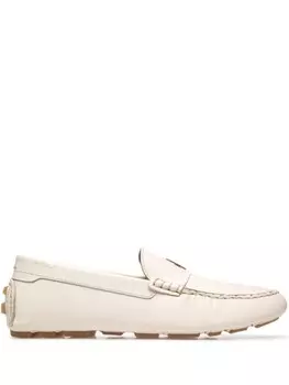 Bally лоферы с логотипом, нейтральный цвет