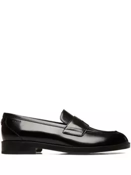 Bally мокасины с логотипом, черный