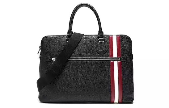 BALLY Мужская кожаная сумка, сумка через плечо, портфель, черная