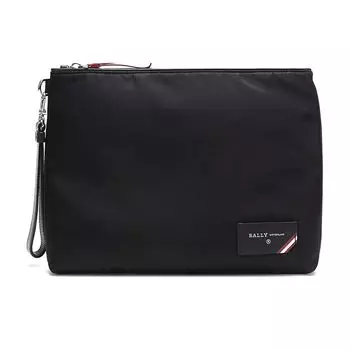 BALLY Мужская тканевая сумка-клатч на запястье, черная