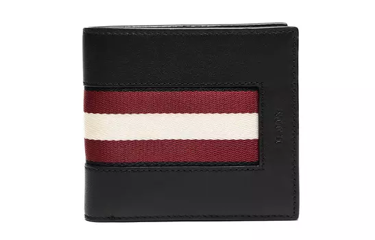BALLY Мужской кошелек из коровьей кожи, черный