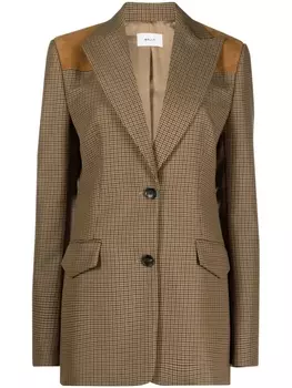 Bally однобортный блейзер в клетку, коричневый