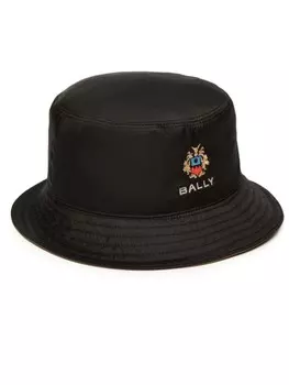 Bally панама с вышитым логотипом, черный