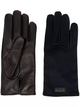 Bally перчатки с логотипом, синий