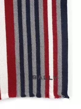 Bally полосатый шарф, красный