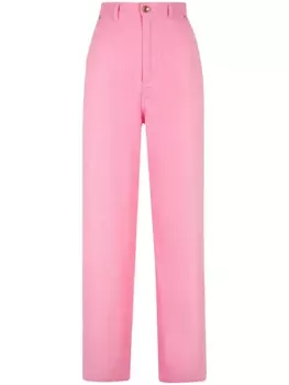Bally прямые брюки с завышенной талией, розовый