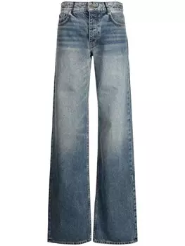 Bally прямые джинсы с эффектом потертости, синий