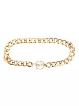 Bally ремень-цепочка с пряжкой-логотипом, золотистый