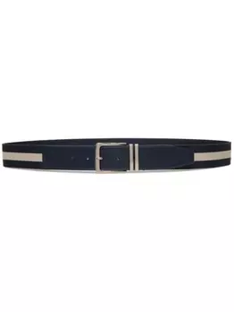 Bally ремень Curved 40 в полоску, синий