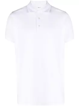 Bally рубашка поло из органического хлопка с вышитым логотипом, белый
