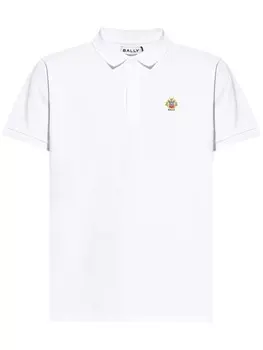 Bally рубашка поло с вышитым логотипом, белый