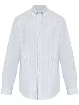 Bally рубашка с узором в тонкую полоску, синий