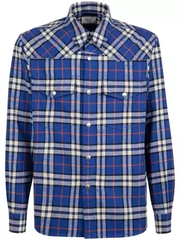 Bally рубашка в клетку, синий