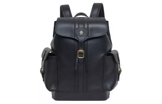 BALLY Рюкзак из коровьей кожи большого размера, мужской, черно-золотой