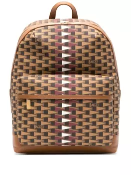 Bally рюкзак с принтом Pennant, коричневый