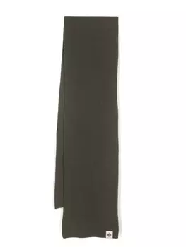 Bally шарф из мериносовой шерсти в рубчик, зеленый