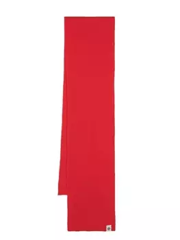 Bally шарф из мериносовой шерсти в рубчик, красный