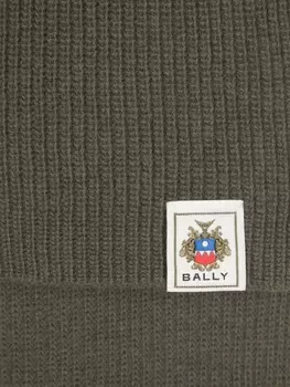 Bally шарф из мериносовой шерсти в рубчик, зеленый