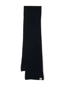 Bally шарф из мериносовой шерсти в рубчик, синий