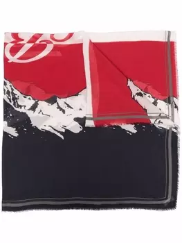 Bally шарф с логотипом, синий