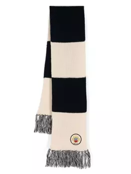 Bally шарф с нашивкой-логотипом, нейтральный цвет