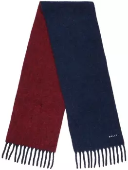 Bally шарф с вышитым логотипом, синий