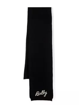 Bally шарф с вышитым логотипом, синий