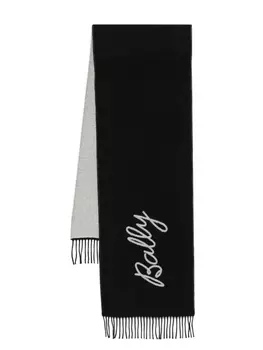 Bally шарф с жаккардовым логотипом, черный