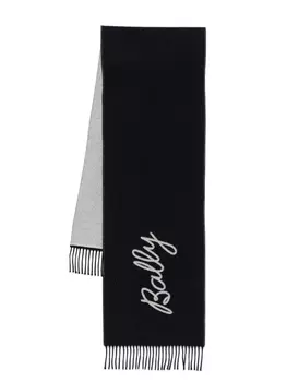 Bally шарф с жаккардовым логотипом, синий
