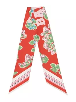 Bally шелковый платок с принтом, красный