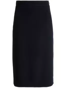 Bally шерстяная юбка с завышенной талией, синий