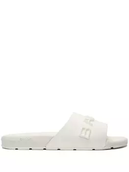 Bally шлепанцы с тисненым логотипом, белый
