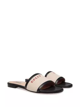 Bally слайды на холсте с логотипом, нейтральный цвет