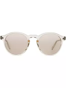 Bally солнцезащитные очки в круглой оправе, нейтральный цвет