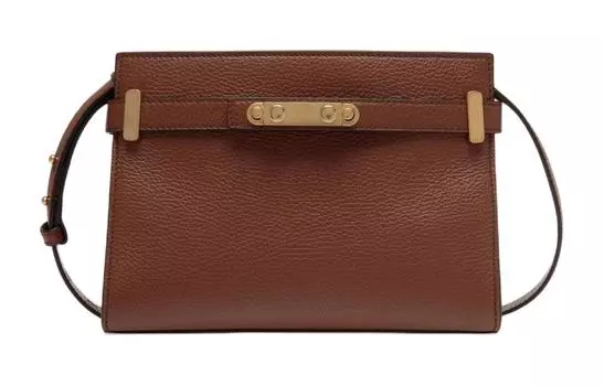 BALLY Сумка через плечо из зернистой коровьей кожи, женская, коричневого цвета