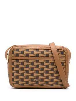 Bally сумка через плечо Pennant с монограммой, коричневый