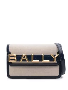 Bally сумка через плечо с логотипом, нейтральный цвет