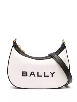 Bally сумка через плечо с логотипом, нейтральный цвет