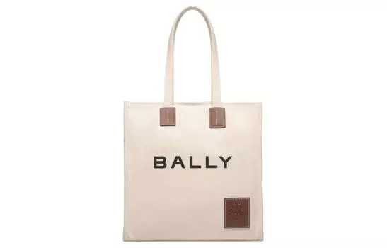 BALLY Сумка из холста на одно плечо, обычная женская, белая