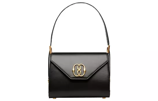 BALLY Сумка-мессенджер Emblem из телячьей кожи, квадратная, женская, черная