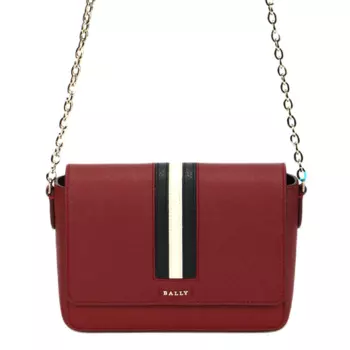 BALLY Сумка-мессенджер из коровьей кожи, женская, через плечо, красная