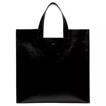 BALLY Сумка-шоппер из телячьей кожи, сумка-шоппер, сумка через плечо, мужская черная